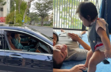 Đàm Thu Trang lái siêu xe đưa ái nữ đi chơi, Cường Đô La ngậm ngùi đạp xe theo sau