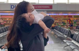 Ái nữ Suchin hờn dỗi ngay tại sân bay, mẹ bỉm sữa Đàm Thu Trang làm luôn điều này