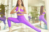 Khoe body nuột nà khi tập yoga, Hà Hồ bất ngờ lộ vóc dáng thật qua gương