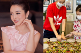 Hoa hậu Jennifer Phạm cùng con gái làm cơm từ thiện gửi lực lượng chống dịch