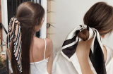 Gợi ý một vài kiểu tóc đơn giản được biến tấu với khăn lụa theo phong cách Hàn