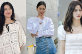 Loạt cách diện áo blouse trắng của gái Hàn, cứ học theo sẽ giúp phong cách lên hương