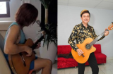 Việt Hương khoe ông xã 'trổ tài' hát tại nhà với cây đàn guitar của cố nghệ sĩ Chí Tài