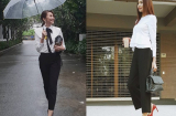 Học hỏi các mỹ nhân châu Á diện combo quần đen + áo trắng sang xịn hết nấc