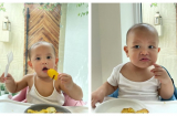 Phản ứng trái ngược của cặp song sinh nhà Hà Hồ khi ăn: Lisa chuyên nghiệp, Leon tấu hài mọi lúc