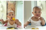Phản ứng trái ngược của cặp song sinh nhà Hà Hồ khi ăn: Lisa chuyên nghiệp, Leon tấu hài mọi lúc
