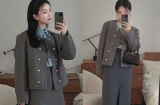 Chỉ với 1 chiếc áo dạ dáng ngắn, quý cô Hàn Quốc này đã biến hóa được 8 set đồ bắt mắt