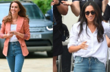 Công nương Kate và Meghan Markle có lúc hợp cạ nhau khi cùng yêu thích mẫu quần jeans này