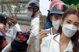 'Xả vai' Hoa hậu sang chảnh, Thùy Tiên chạy show bằng xe máy, còn phục vụ cả trợ lý