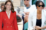 Cùng lăng xê các mốt blazer nhưng Meghan Markle hoàn toàn kém chỉn chu với Công nương Kate