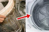 Máy giặt dùng lâu tích đầy cặn bẩn: Lấy 4 thứ này để vệ sinh lồng máy sạch bong, không cần gọi thợ