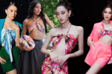 Dàn Hoa hậu, Á hậu Việt mê mẩn thiết kế khăn thành áo ngắn một gang tay khoe triệt để vẻ gợi cảm