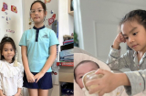 Phạm Quỳnh Anh xúc động vì 2 con gái lớn lén chăm sóc em gái nhỏ