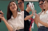 Hoa hậu Đỗ Thị Hà được netizen hết lời khen ngợi khi có cử chỉ tinh tế bên bạn học trong ngày 20/10