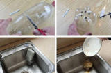 Đặt chai nhựa vào bồn rửa bát công dụng tuyệt vời giải quyết vấn đề nhà nào cũng cần