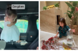 Lisa nhà Hà Hồ khiến mẹ 'quay như chong chóng': Vừa đánh đu trên xe đã hóa dịu dàng ngồi cắm hoa