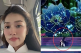 Hoa hậu Thiên Ân bị té ngã ngay trên sóng truyền hình, cách xử lý sự cố gây chú ý