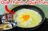 Rán trứng chỉ cần thêm thứ này: Trứng xốp mịn, nở phồng, 2 quả mà nhiều như 4 quả