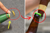 Nắp chai bia có 1 điểm nhỏ: Chạm nhẹ là bật nắp dễ dàng không cần dụng cụ