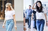 Muôn vàn cách mix áo thun trắng và quần jeans sành điệu hack tuổi cho cô nàng U40