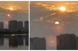 Vì sao lại có tới 2 Mặt Trời trên Hồ Tây: 90% nghĩ do photoshop đều sai hết, đây mới là lý do