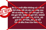 Cảnh giác với tin giả về các cú pháp soạn tin nhắn gửi 191 khôi phục mạng khi mất wifi ở vùng lũ