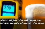 Uống một cốc bia, đợi mất bao lâu nồng độ cồn về 0?