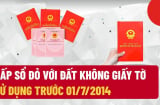 Đất sử dụng trước 01/7/2014 không giấy tờ được cấp Sổ đỏ miễn phí có đúng không?