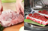 Ngâm thịt trong nước để rã đông: Sai lầm tai hại nhiều người mắc phải