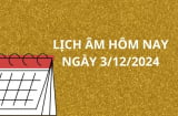 Lịch âm ngày 3/12, 3 tuổi cực hợp với ngày, làm ngay những việc sau cuối năm giàu có