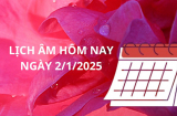 Lịch âm hôm nay 2/1 một ngày cần chú ý cẩn thận hao tài tổn lộc.