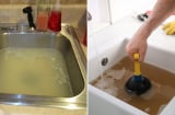 Đổ thứ này vào bồn rửa bát, mỡ đóng trong đường ống tan sạch, vừa thông tắc vừa khử mùi hôi