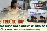 Kể từ năm nay, 6 trường hợp bắt buộc phải đổi đăng ký xe và biển số: Người dân cần nắm rõ