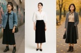Chân váy đen dài – 6 cách mix diện đẹp “miễn chê” và cực hợp gu chị em