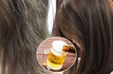 Cách gội đầu, ủ tóc bằng bia giúp giảm rụng, kích thích tóc con mọc không ngừng