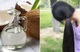 Mẹo ủ tóc bằng dầu dừa giúp giảm rụng, không bết dính