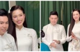 Lộ diện mạo chồng thiếu gia của Hoa hậu Đỗ Thị Hà trong lễ ăn hỏi