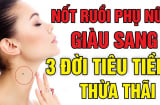 4 vị trí nốt ruồi Vàng Mười, giàu sang hưởng đủ, số 1 có Lộc về hậu vận