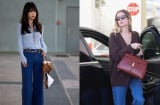 Bắt trend gam màu nâu sữa và xanh jeans hot nhất mùa này