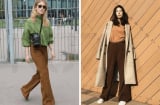 Quần nâu trở thành item vạn năng, vừa ấm áp vừa dễ phối đồ