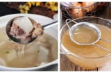 Thả thứ này vào hầm canh xương: Nước trong veo không cặn đục, ngọt lịm