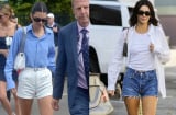 Kendall Jenner chứng minh sức hút của thời trang basic với áo sơ mi và quần short