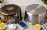 Mẹo làm sạch đáy nồi cháy đen, khét bám lâu ngày: Áp dụng đúng cách, nồi sáng bóng như mới