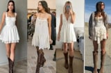 Váy ren trắng và boots cao bồi: Công thức thời trang giúp loạt ảnh du lịch mùa hè thêm cuốn hút