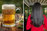 Cách gội đầu bằng bia trị sạch gàu, dưỡng tóc suôn mượt, tóc con mọc lên tua tủa