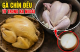 Luộc gà không cần nước, cho nửa củ này vào nồi gà chín đều từ trong ra ngoài