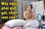 Mấy ngày phải giặt gối, chăn, rèm cửa?