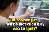Tại sao sáng ra nên bỏ một cuộn giấy vào tủ lạnh?