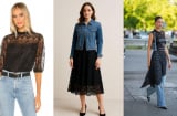Phụ nữ 35+ muốn mặc nữ tính mà không sến: 4 cách phối ren với denim cực sang