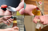 Cách mở nắp chai bia, hộp đựng trong ngăn lạnh không cần dụng cụ